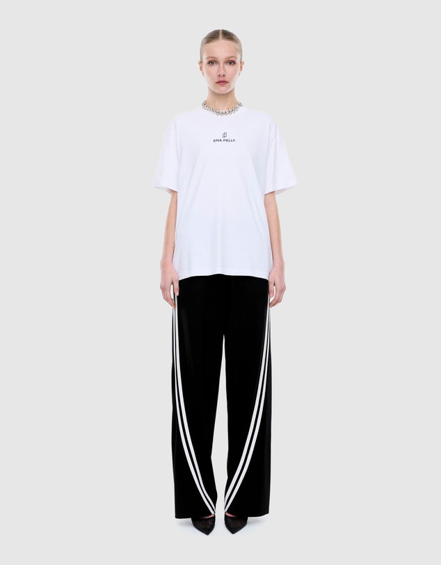 Lexi Monogram Tee | White