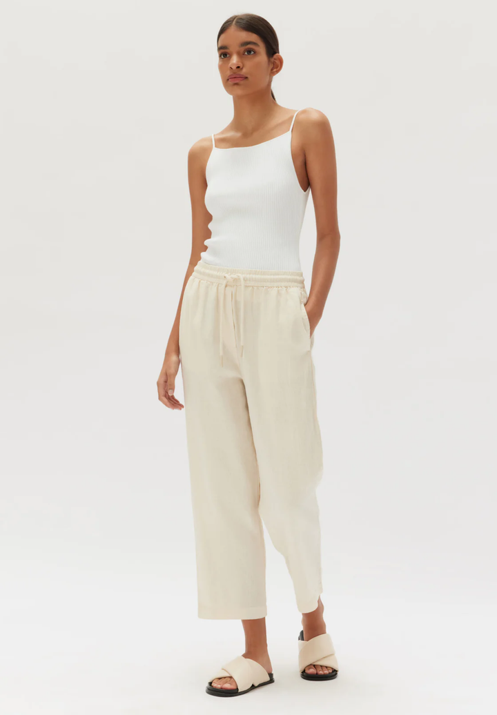 Ami Linen Pant | Stone