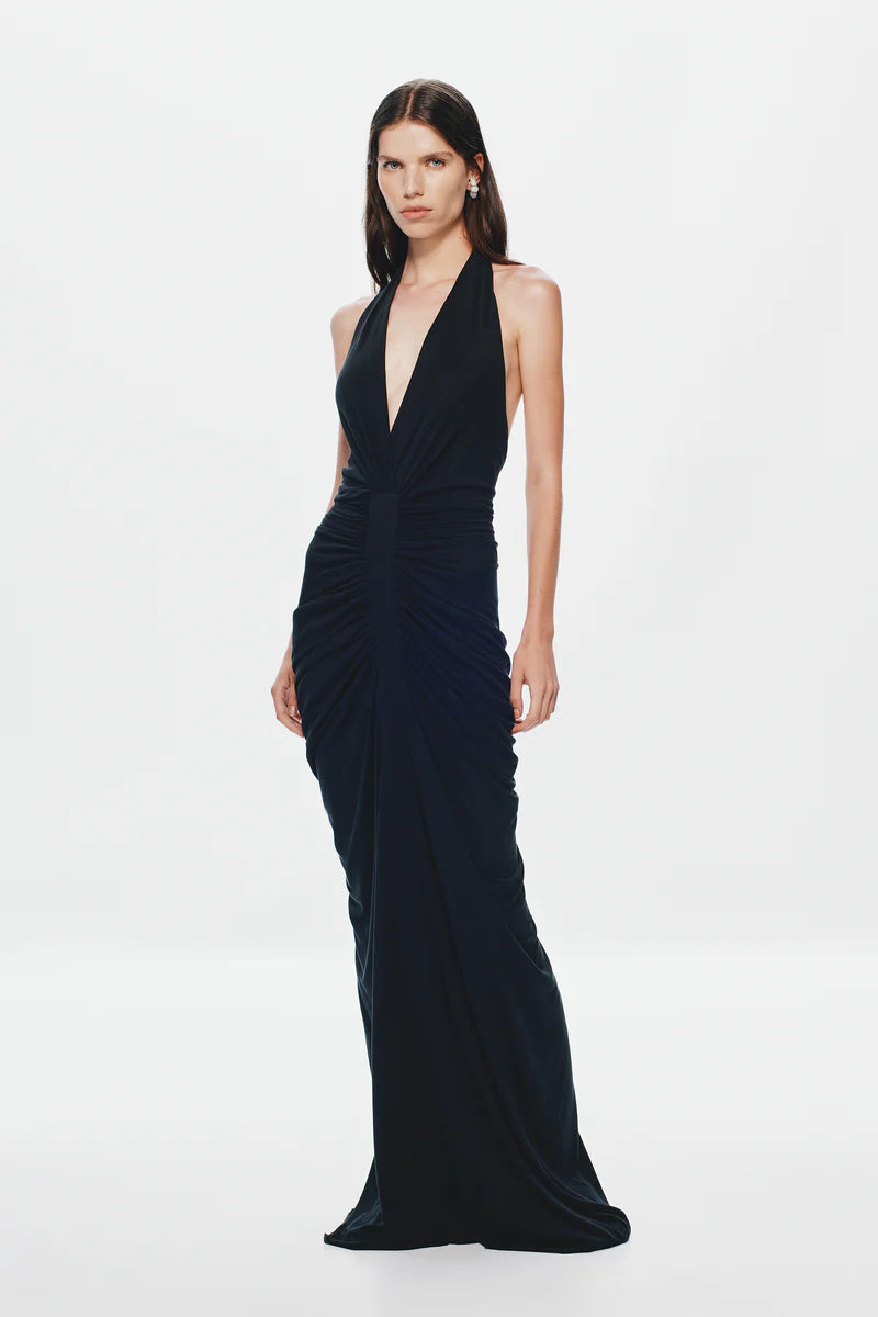 Venus Gathered Cupro Dress