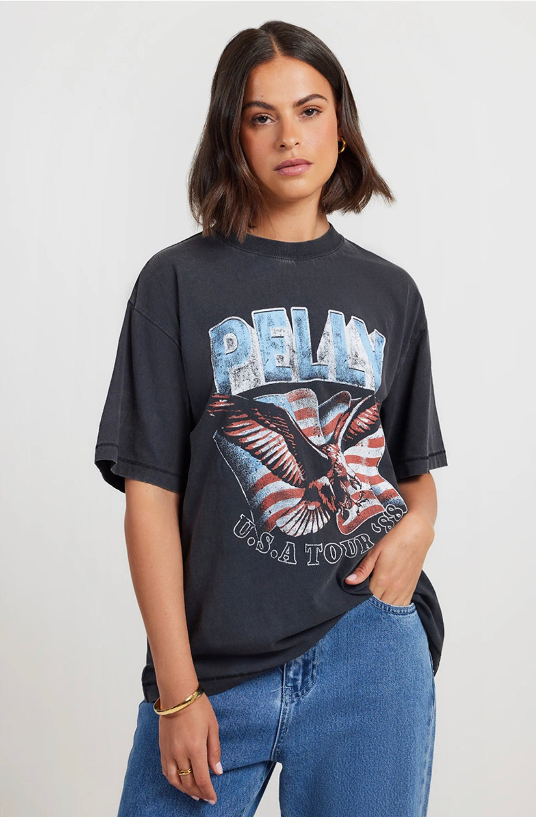 Pelly Tour Relaxed Tee | Vintage Black