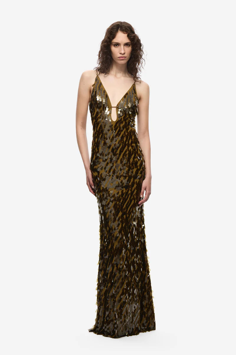 Sapphire Sequin Maxi Dress