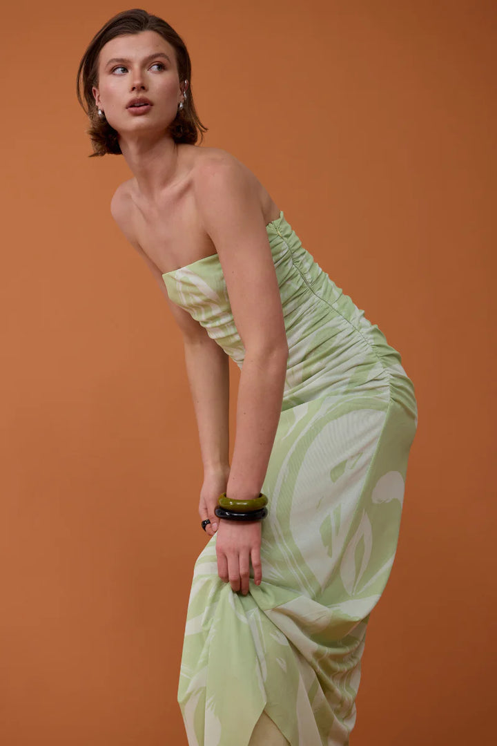 Flora Strapless Dress | Aloe