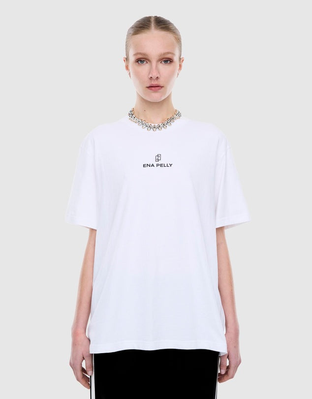 Lexi Monogram Tee | White