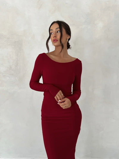 Natalia Dress | Wine