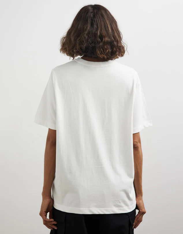 Tinsley Tee | Soft White w Crimson