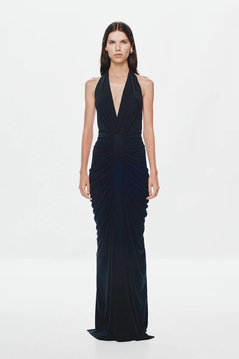 Venus Gathered Cupro Dress