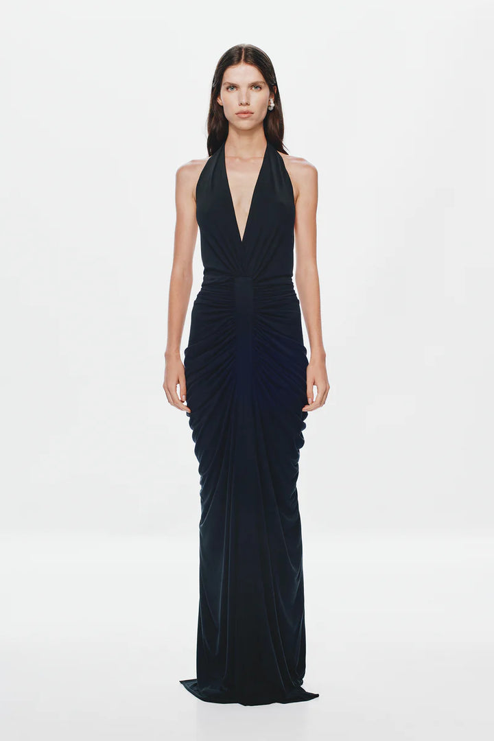 Venus Gathered Cupro Dress