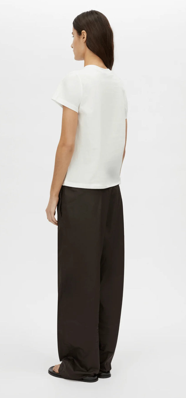 Janice Neat Fit Logo Tee | White