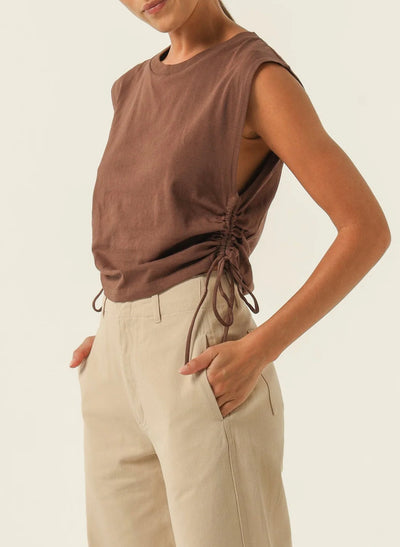 Roman Organic Drawstring Tank | Cedar
