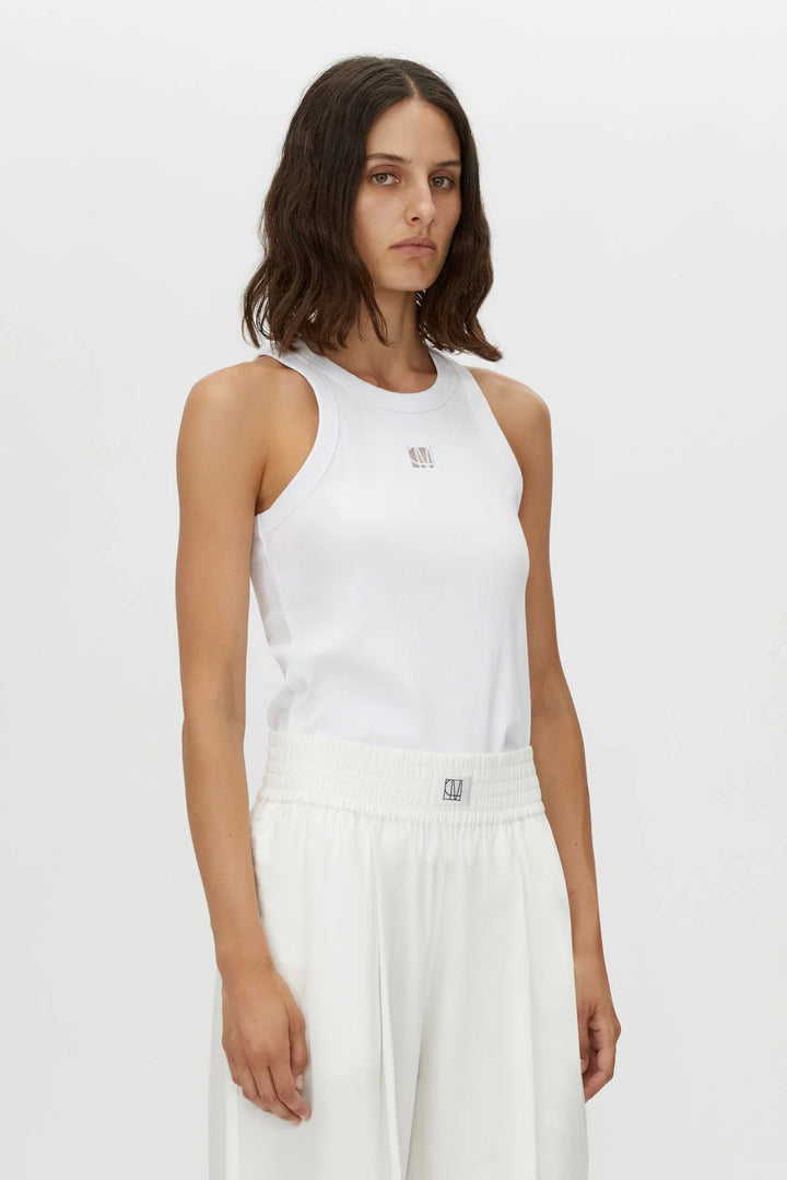 Bloom Embroidered Tank | Soft White