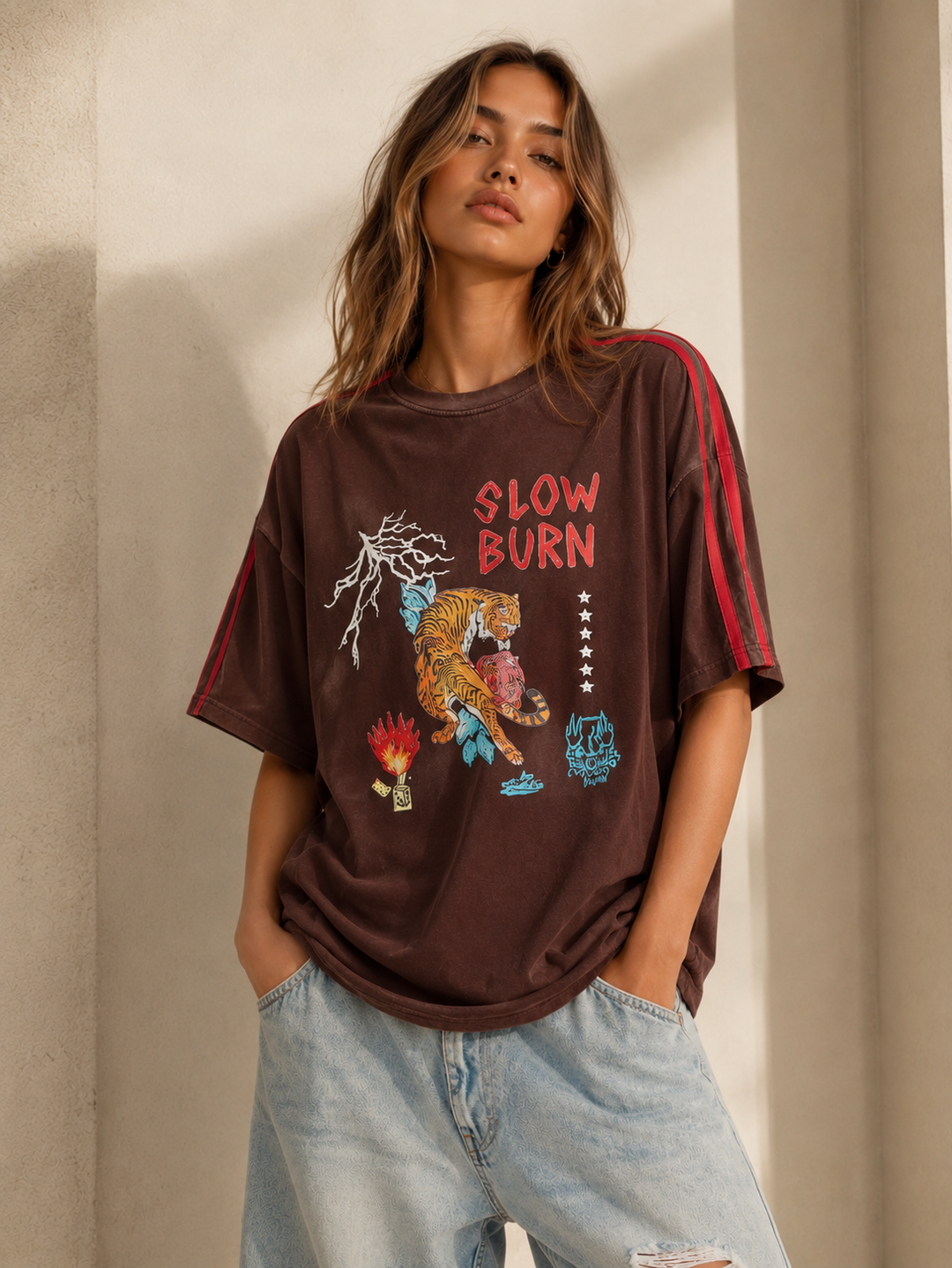 Slow Burn Tee | Choc