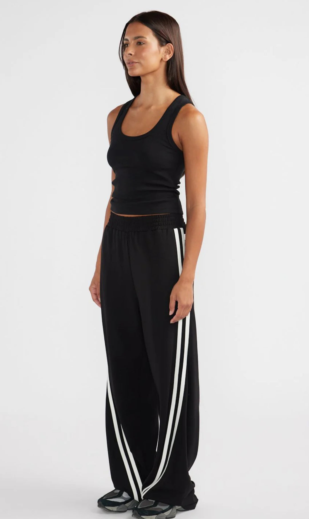 Valentina Stripe Pant | Black