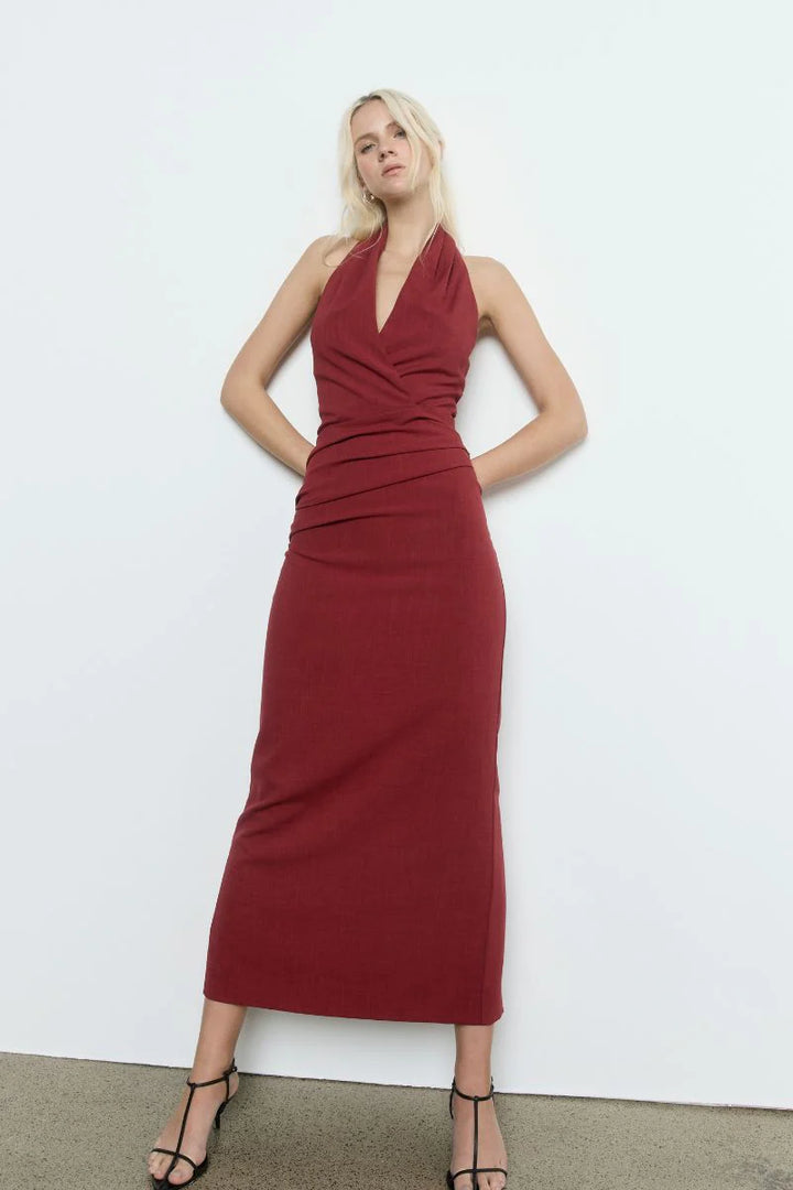 Priya Dress | Cranberry