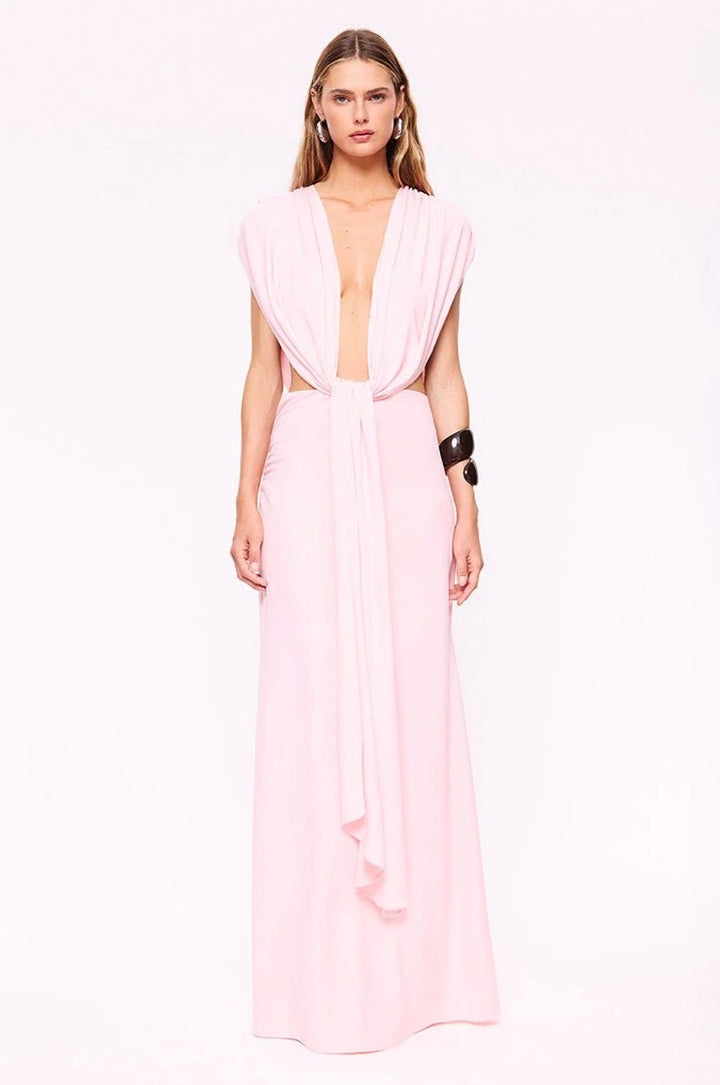 Jasmine Cutout Draped Gown