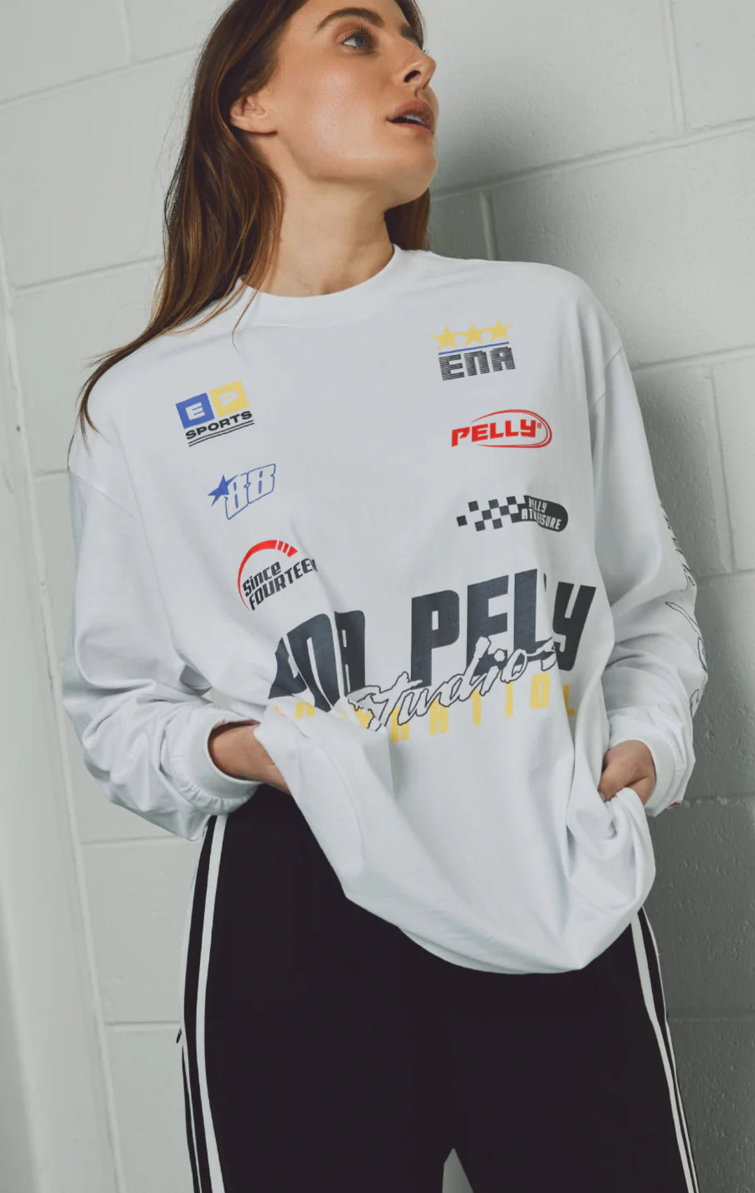 Mixed Logo Long Sleeve Tee