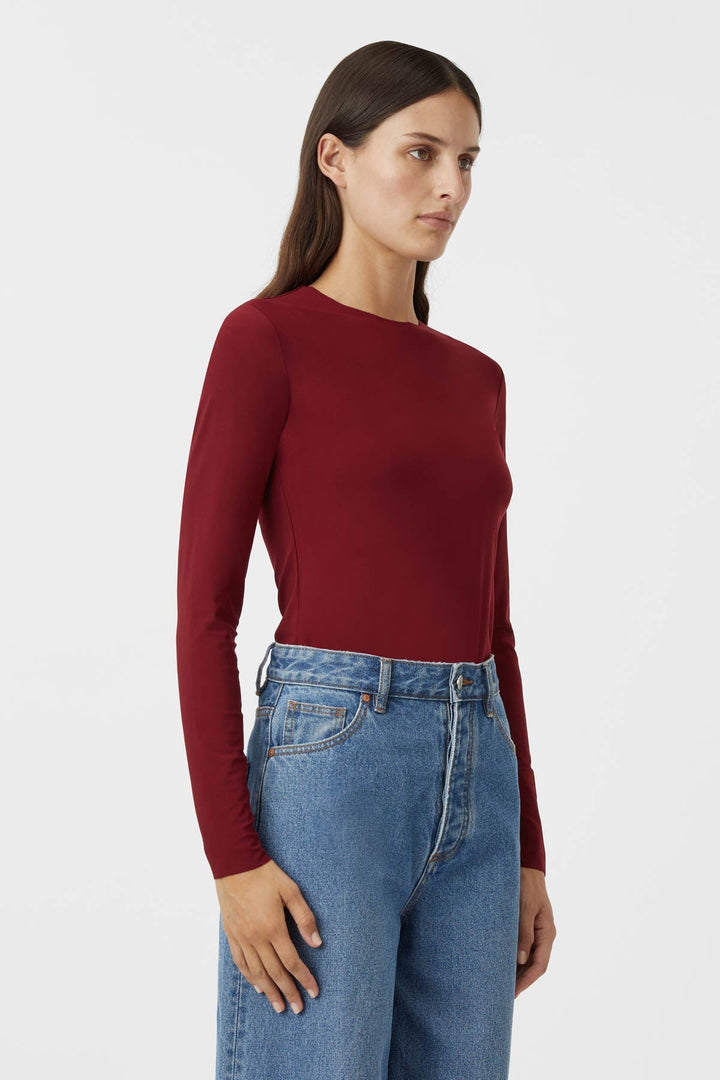 Saint Long Sleeve Top | Deep Crimson