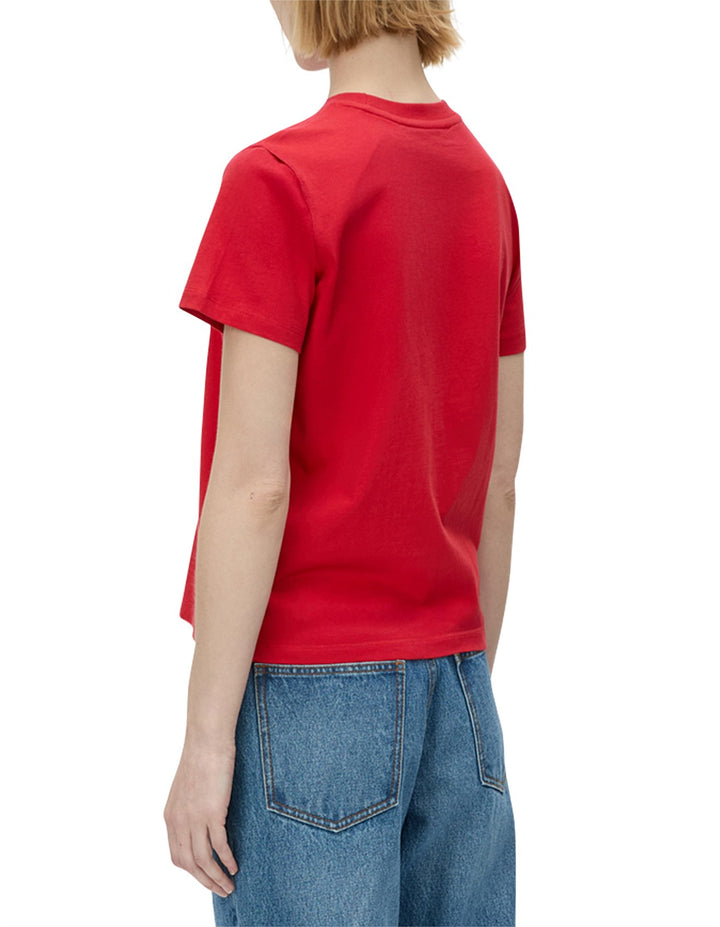Janice Neat Fit Logo Tee | Poppy Red