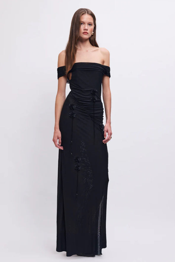 Sal Mesh Embellished Midi Dress