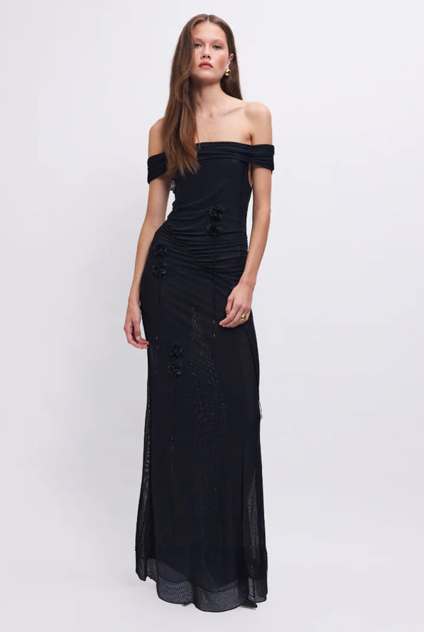 Sal Mesh Embellished Midi Dress