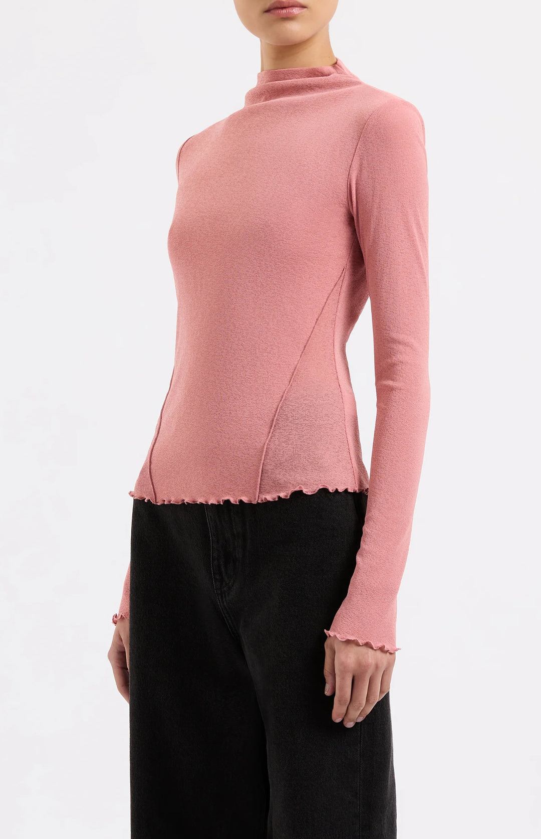 Alton Mesh Long Sleeve Top