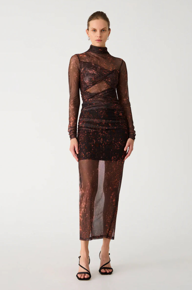 Madigral Mesh Midi Dress