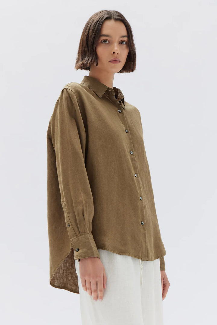 Xander Long Sleeve Shirt | Pea