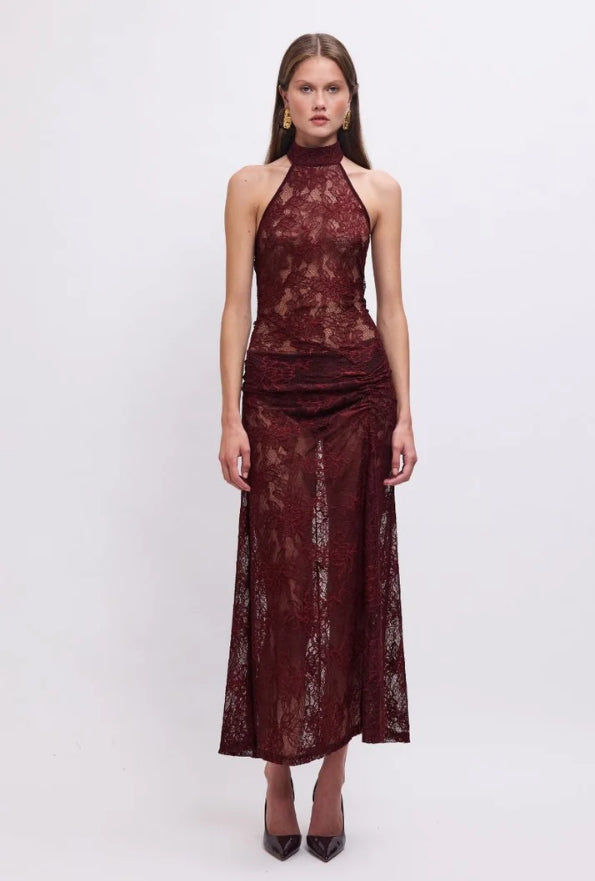 Gordana Halter Neck Maxi Dress