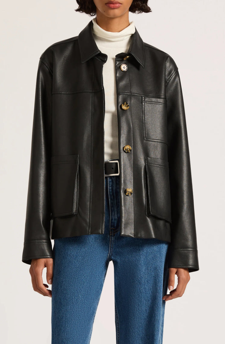 Telsey Faux Leather Jacket