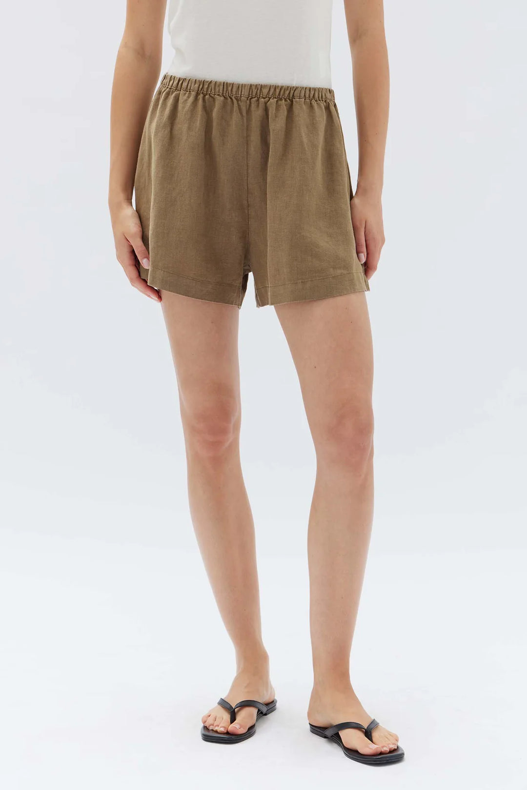 Stella Linen Short | Pea