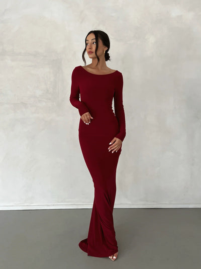 Natalia Dress | Wine