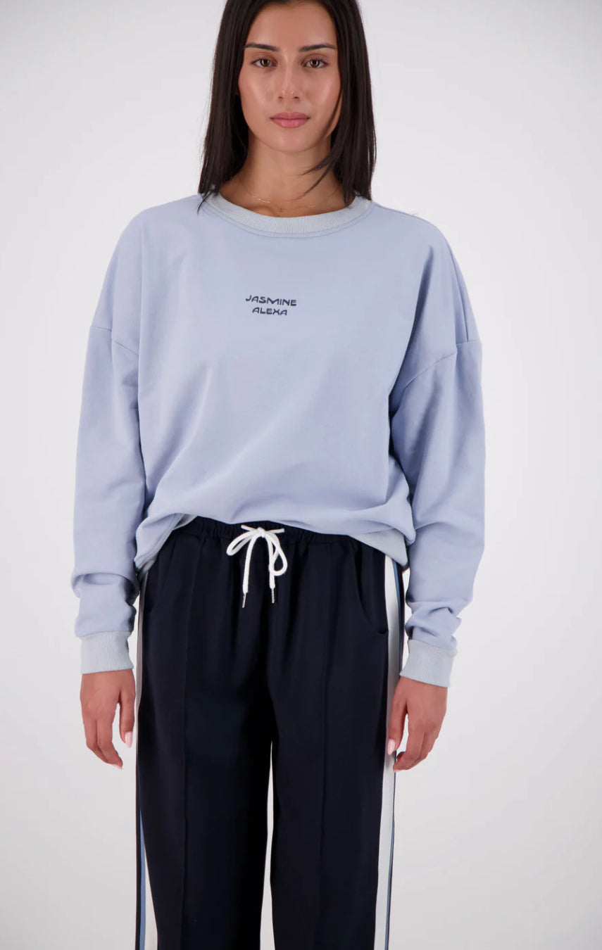 Relaxed Crew Neck Sweater | Powder Blue