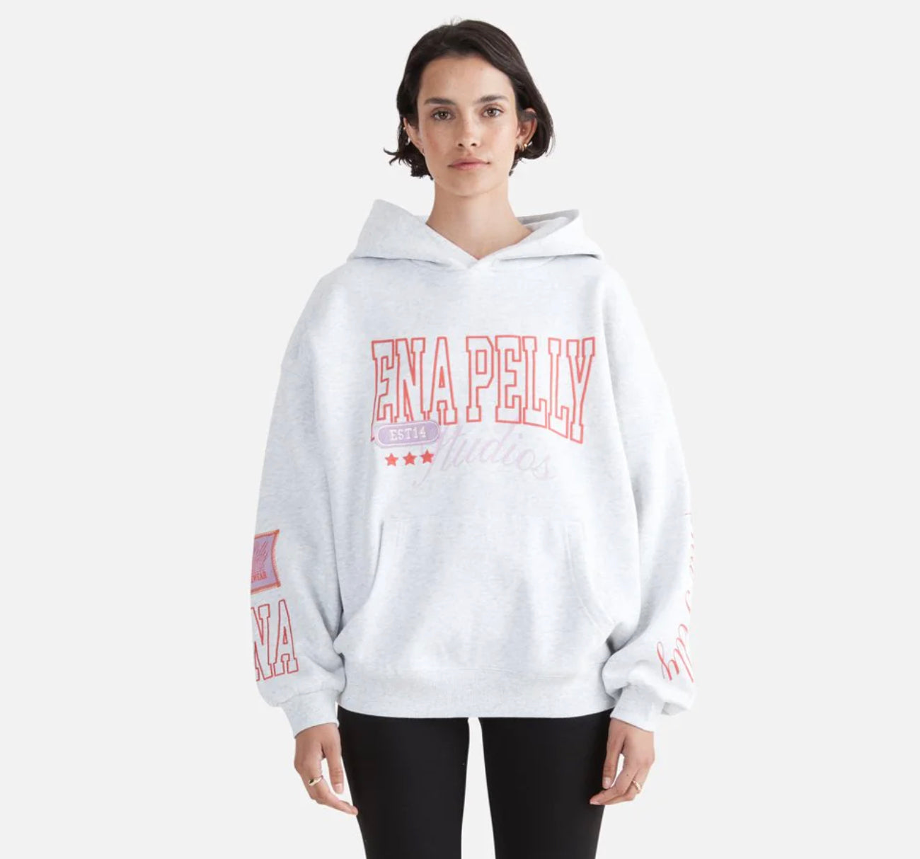 EP Mix Oversized Hoodie | White Marle