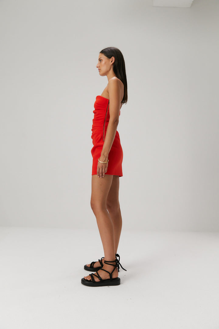 Alston Mini Dress | Flame Red