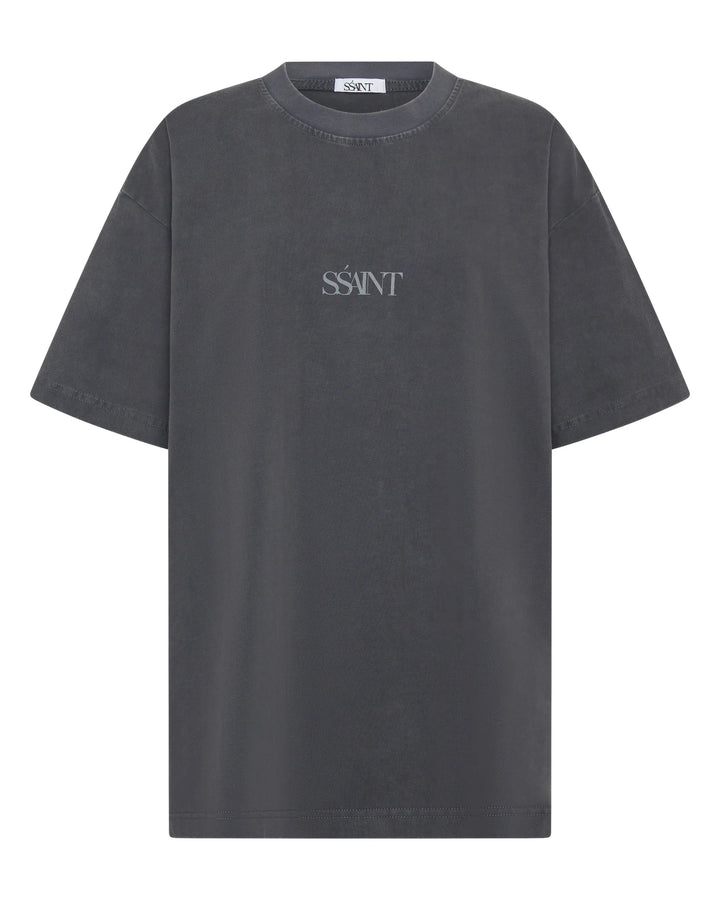 NO VACANCY TEE | Acid Wash Charcoal