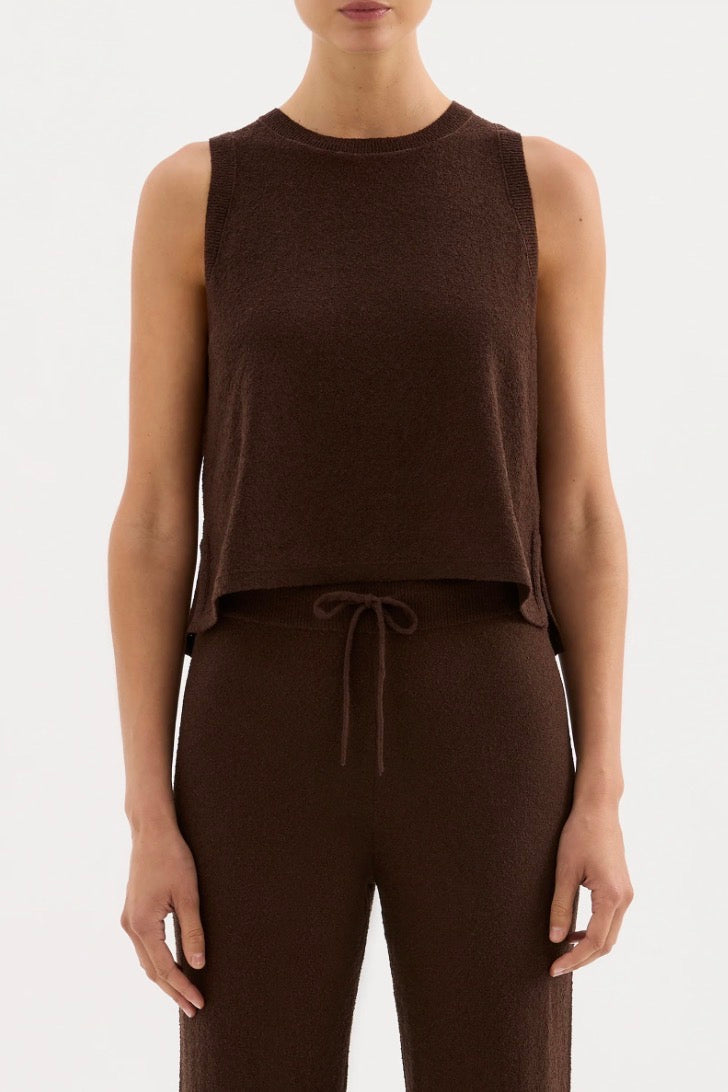 Zosia Knit Tank | Chocolate