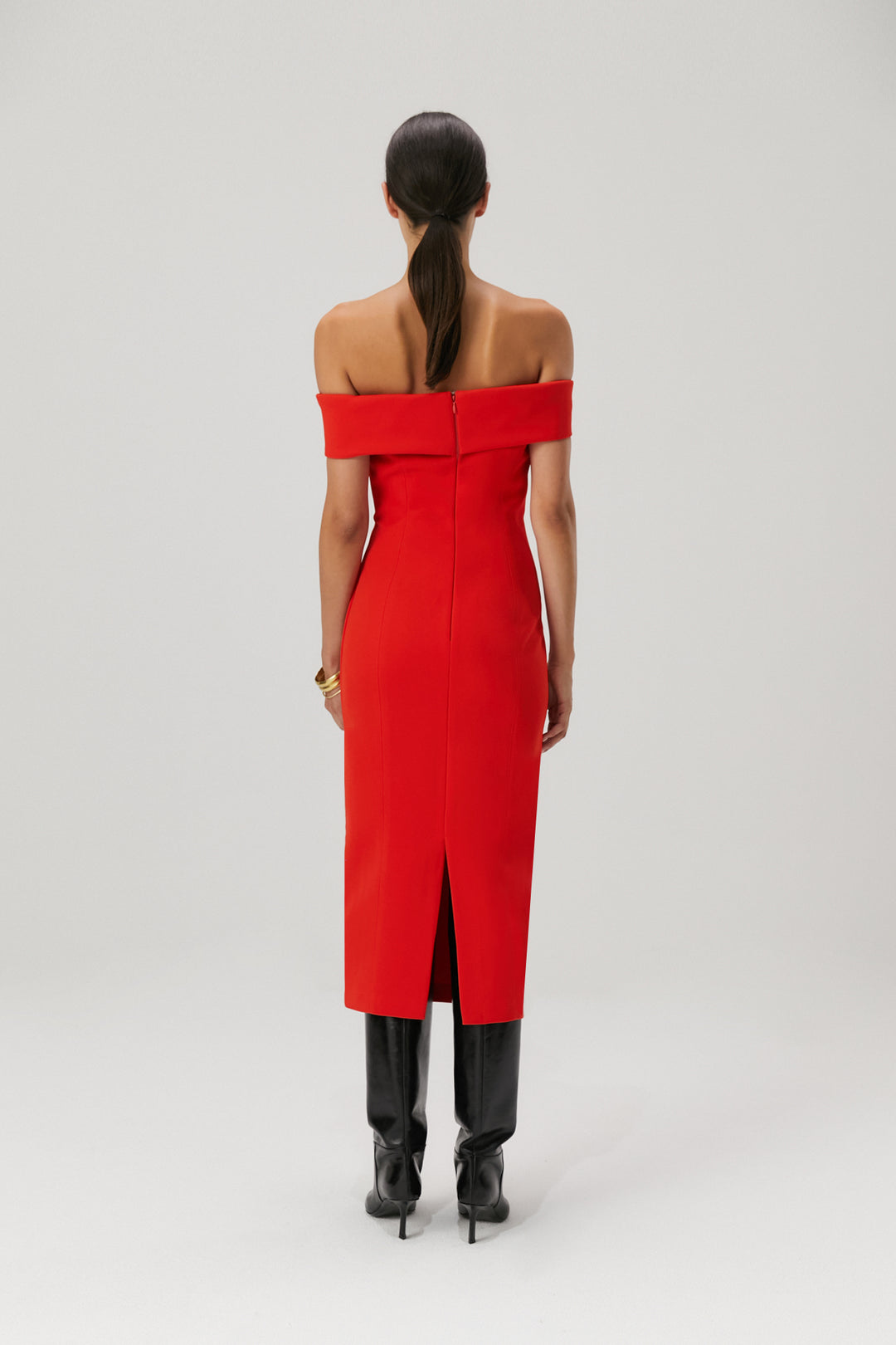 Bernadine Midi Dress | Flame Red