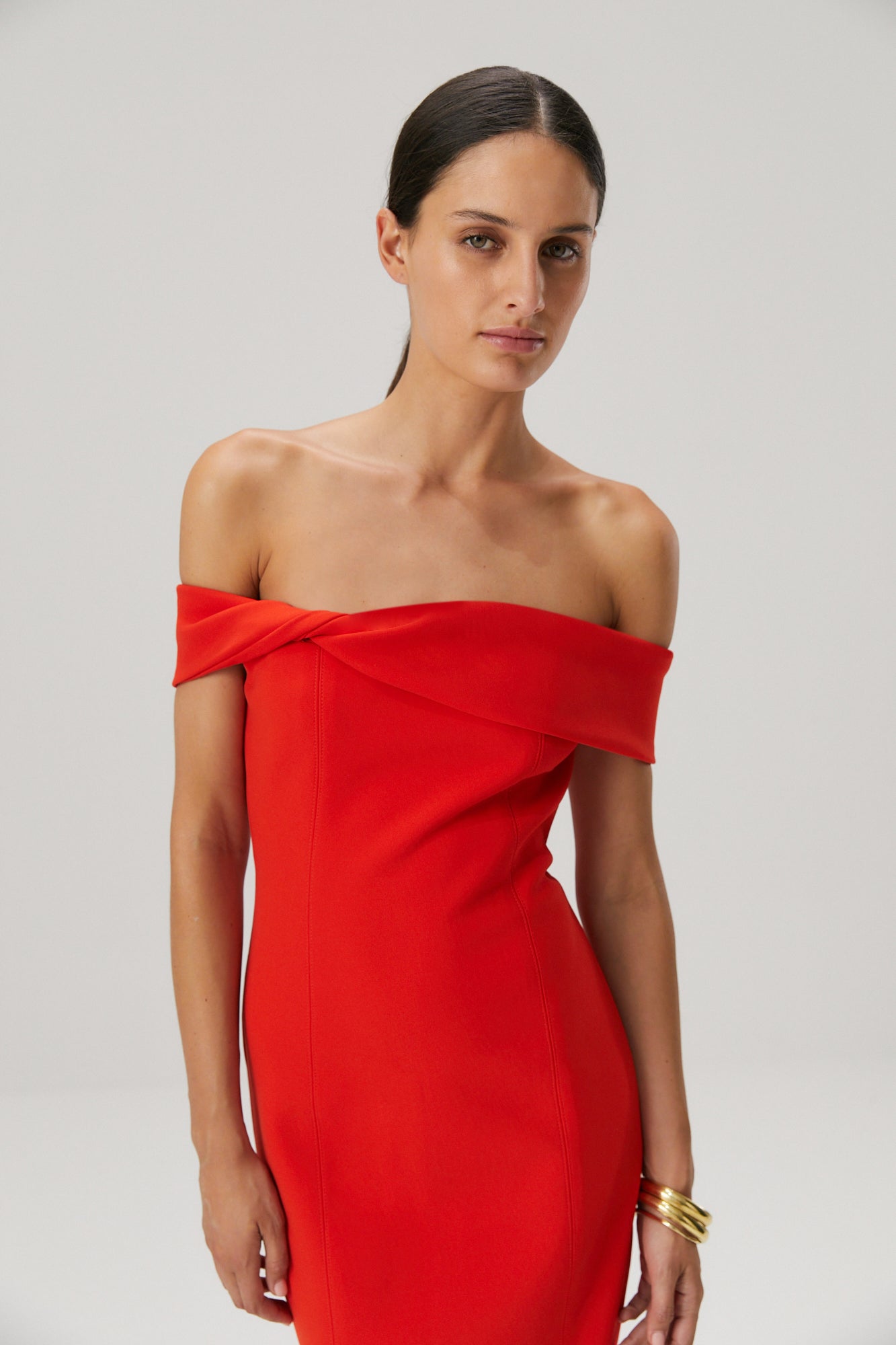 Bernadine Midi Dress | Flame Red