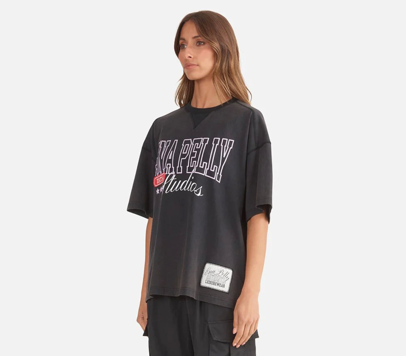 EP Mix Oversized Tee | Washed Black