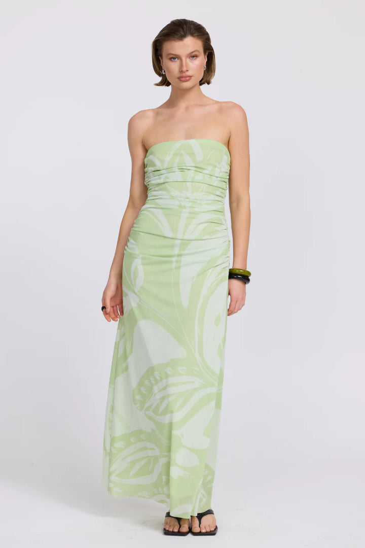 Flora Strapless Dress | Aloe