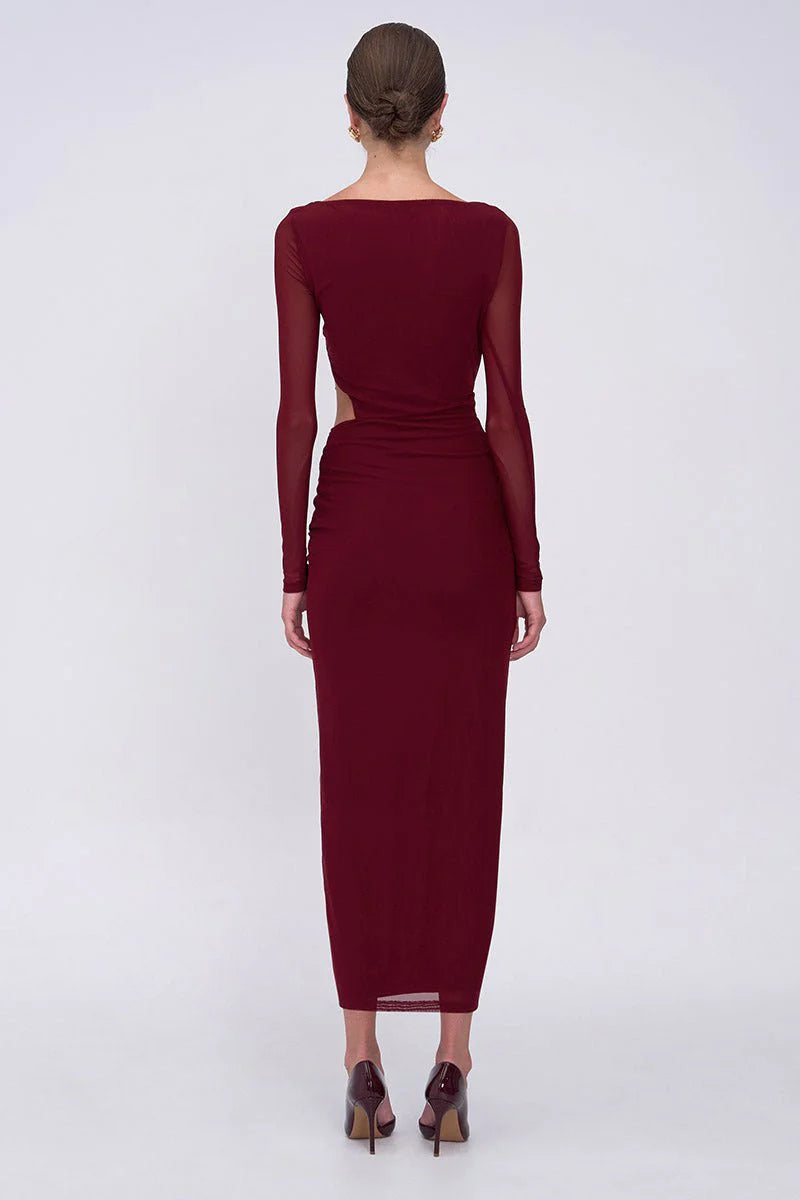 Christy Mesh Maxi | Bordeaux