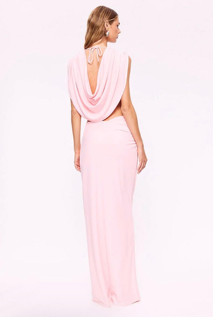 Jasmine Cutout Draped Gown