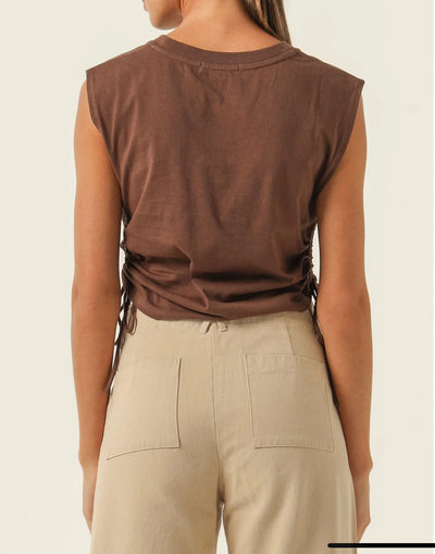 Roman Organic Drawstring Tank | Cedar