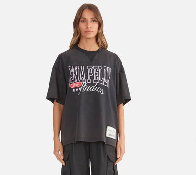 EP Mix Oversized Tee | Washed Black