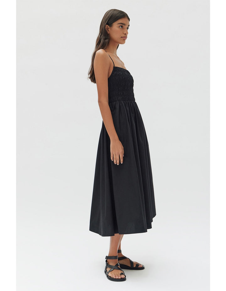 Aubrey Rouched Dress | Black