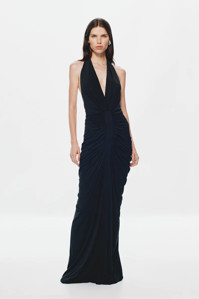 Venus Gathered Cupro Dress