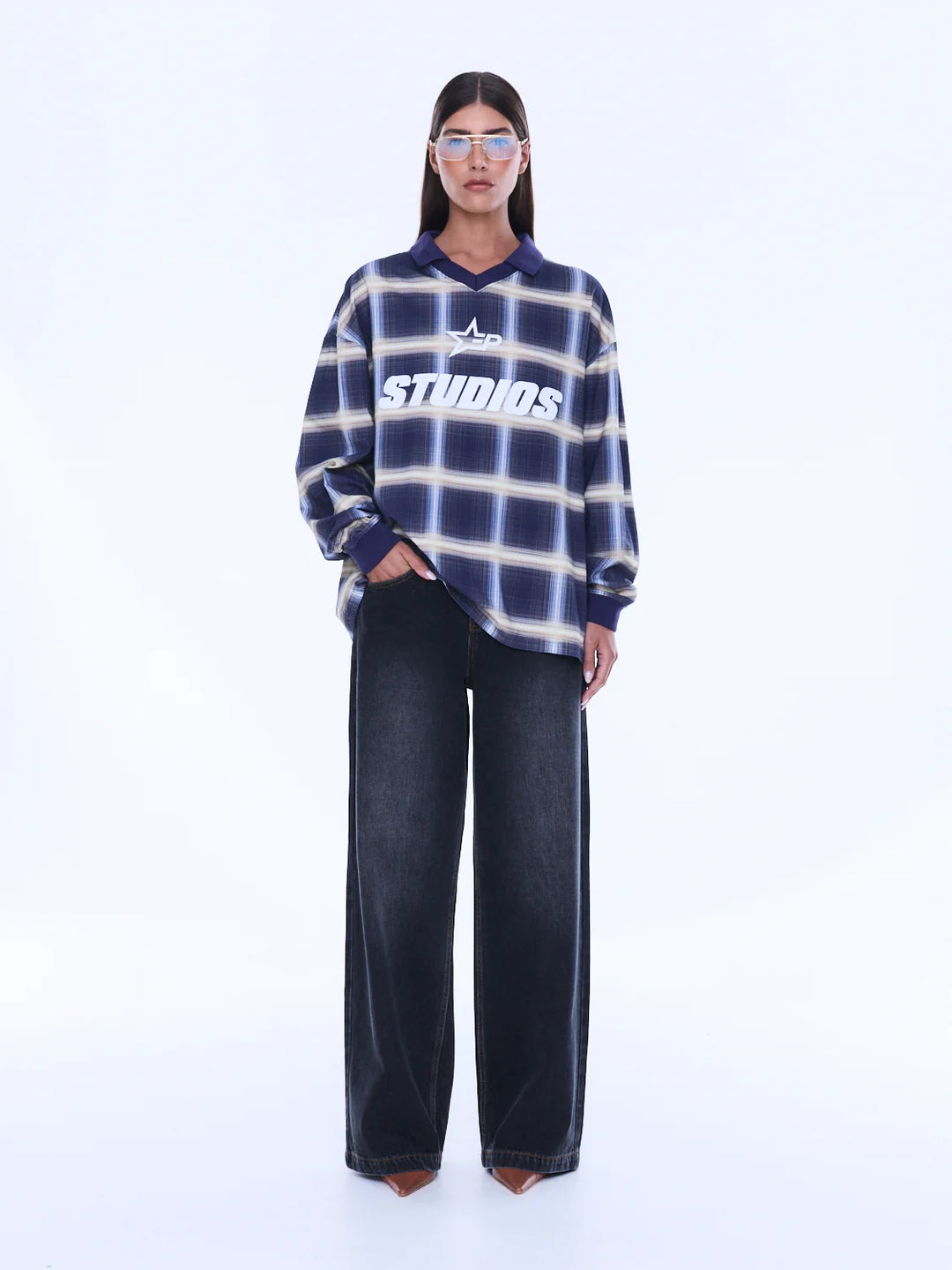 Lunar Long Sleeve | Navy Check