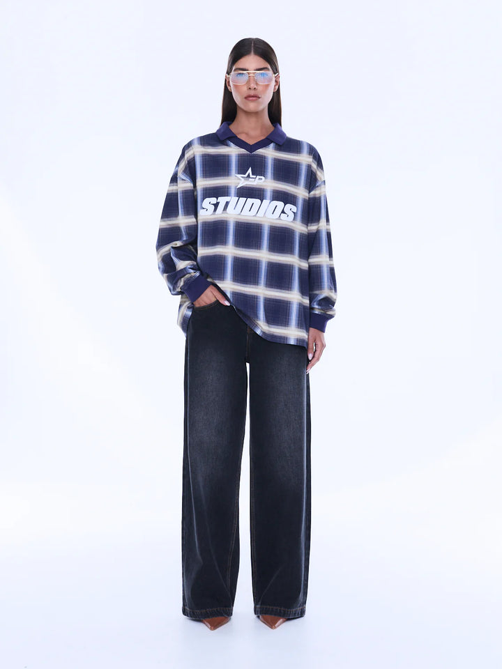 Lunar Long Sleeve | Navy Check