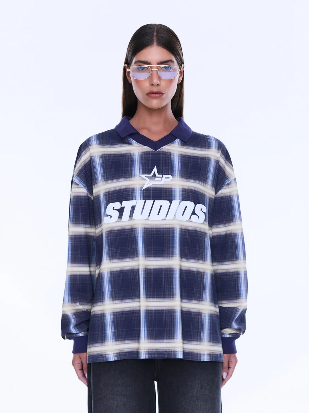 Lunar Long Sleeve | Navy Check