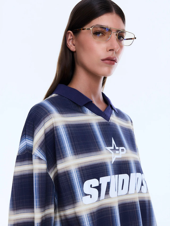 Lunar Long Sleeve | Navy Check