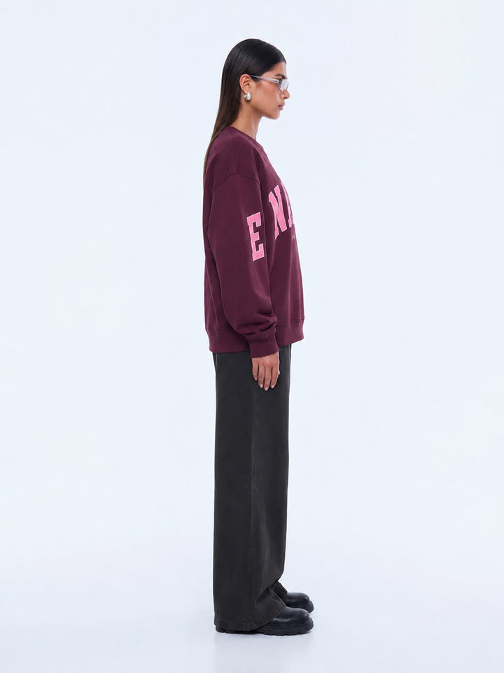 Mila Oversized Sweater | Deep Cherry
